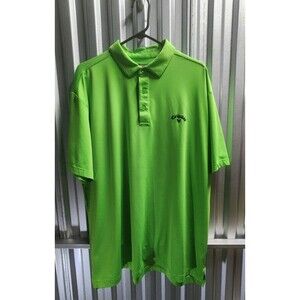 Callaway opti-dri Neon Green Men's Golf Polo Size XL